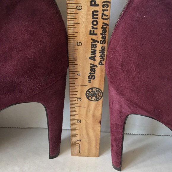 NINE WEST FRETABL BURGUNDY HEELS LACE UP ZIPPER SIZE 8.5 - Picture 15 of 15